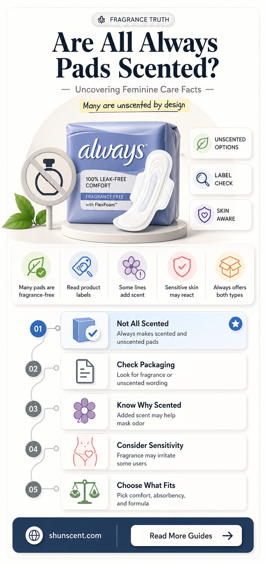 are all always pads scented