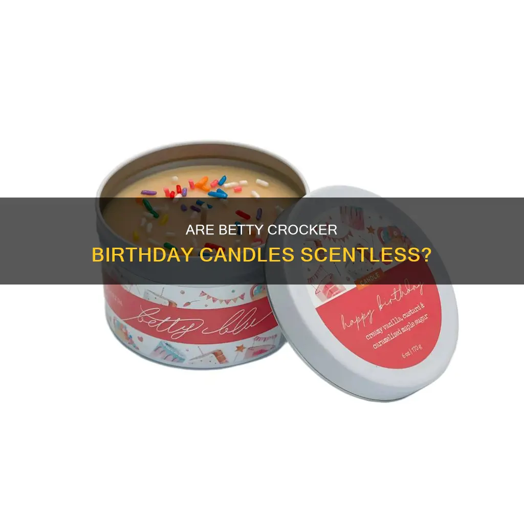 are betty crocker birthday candles fragrance free