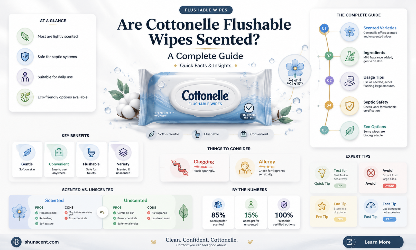 are cottonelle flushable wipes scented