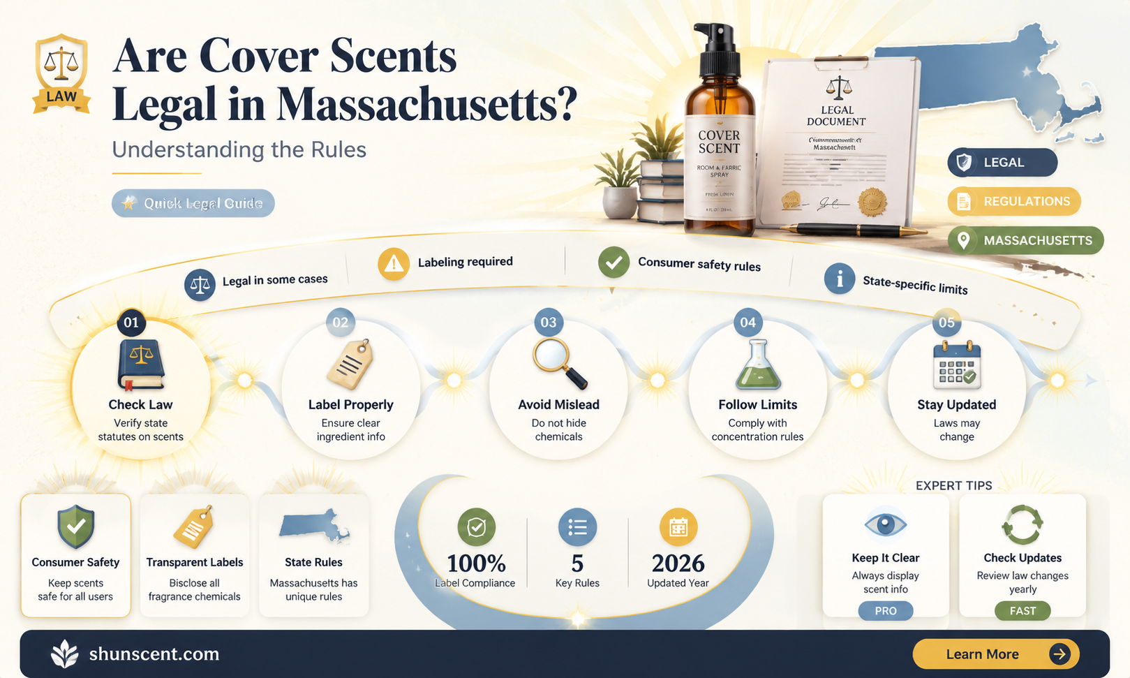 are cover scents legal in massachusetts