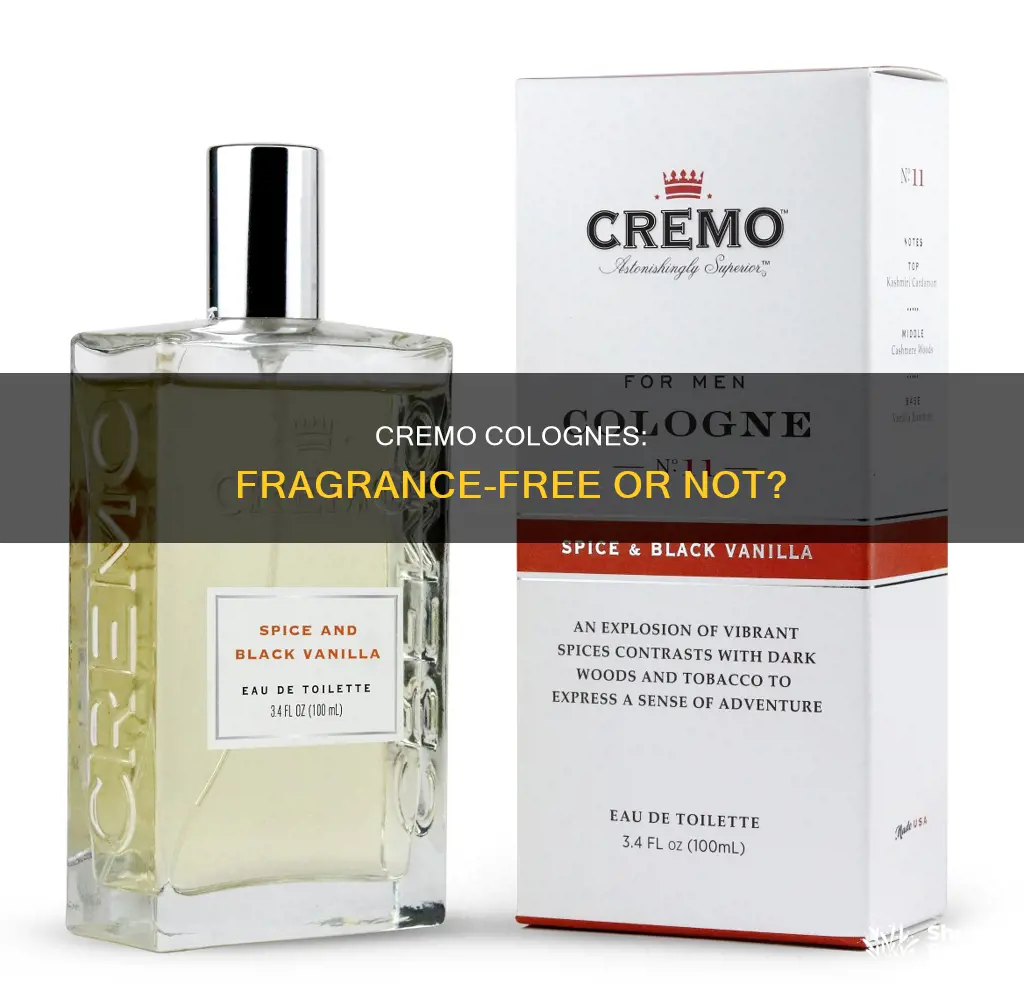 are cremo colognes fragrance free