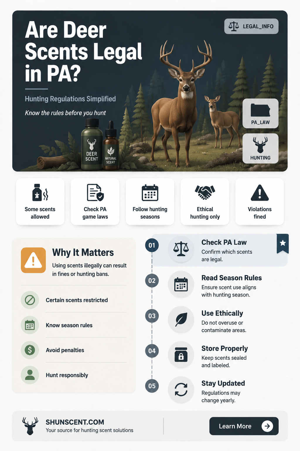 are deer scents legal in pa