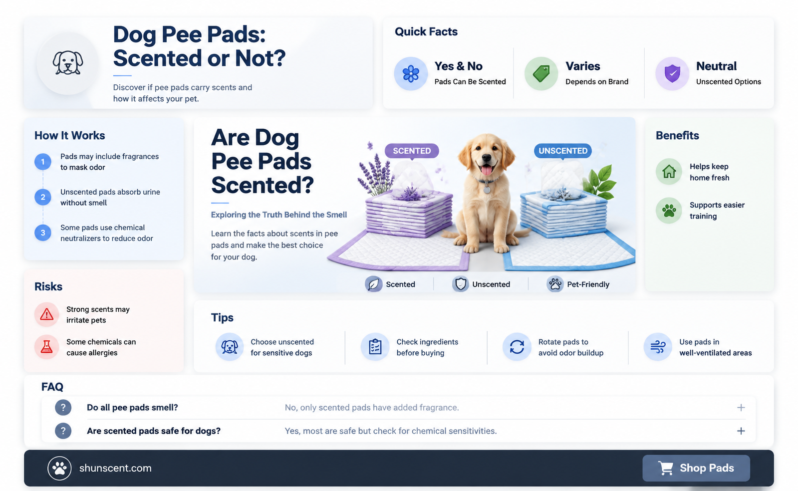 are dog pee pads scented