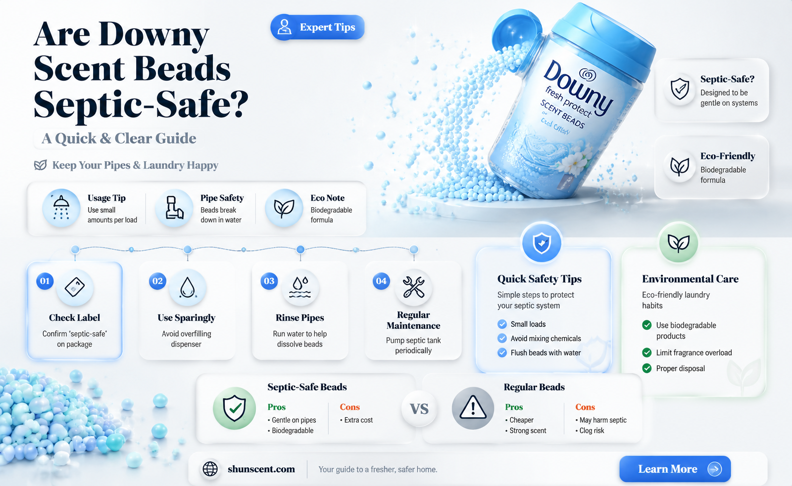 are downy scent beads safe for septic systems