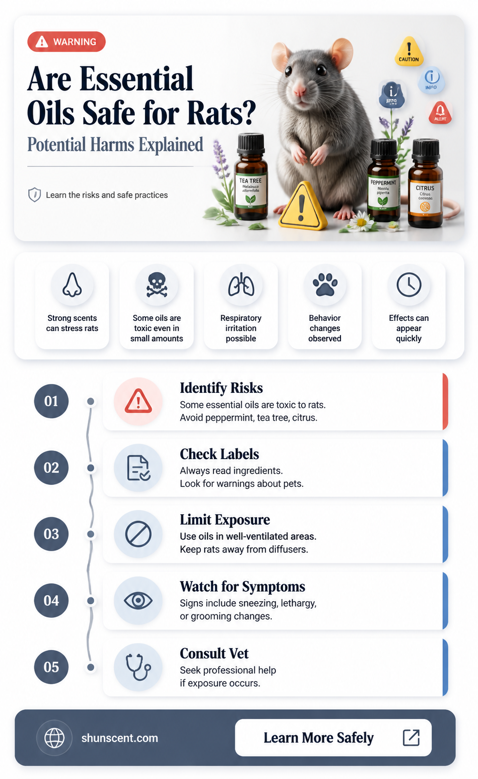 are certain essential oil scents harmful for rats