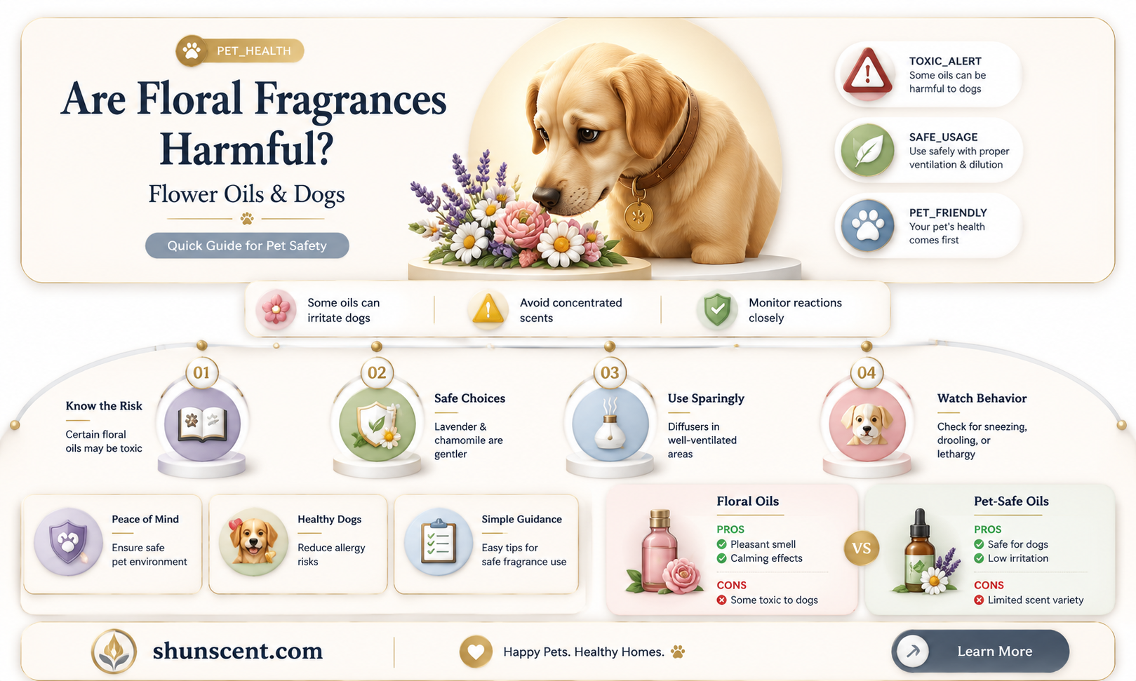 are flower scented oils bad for dogs