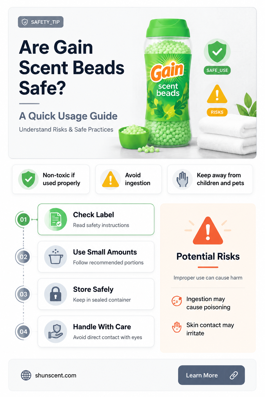 are gain scent beads safe