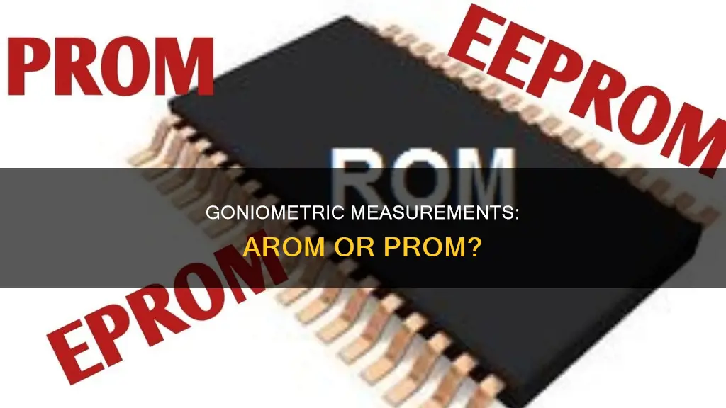 are goniometric measurements taken in arom or prom