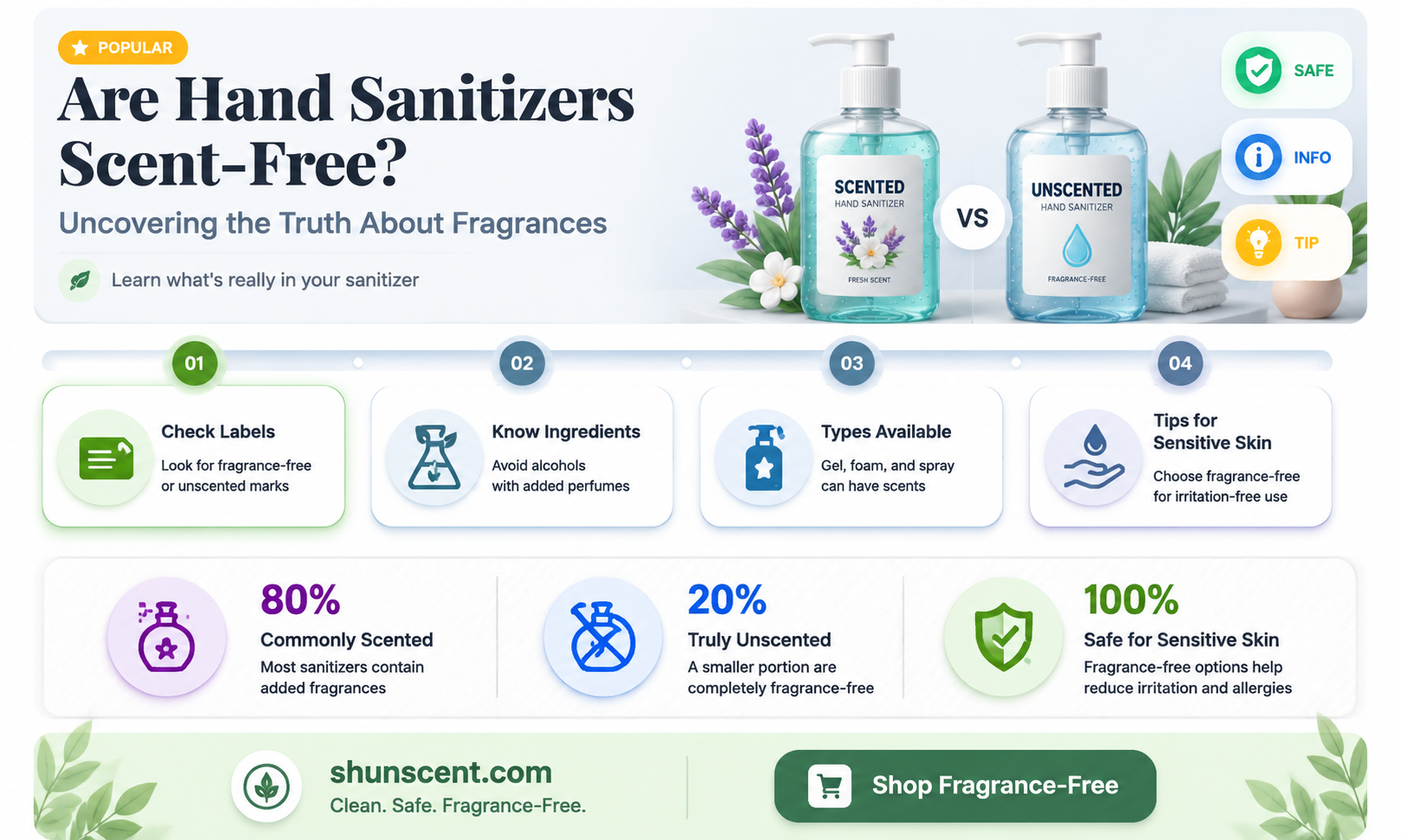 are hand sanitizers scent free