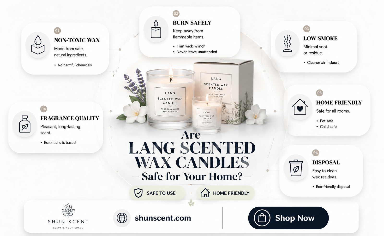 are lang scented wax candles safe