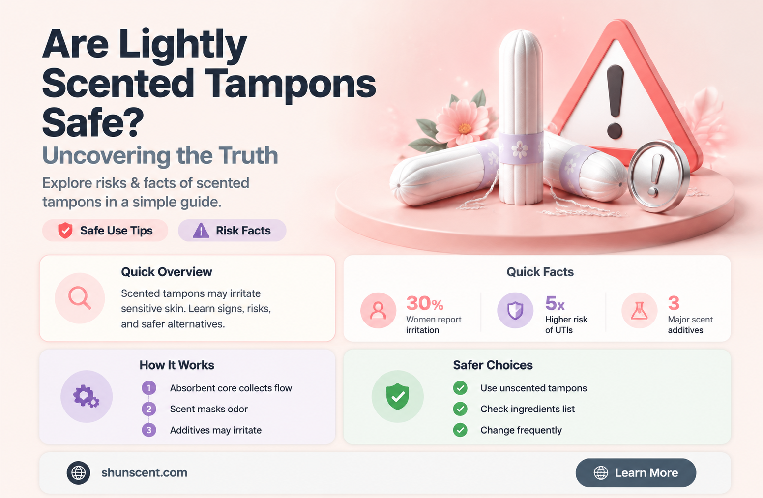 are lightly scented tampons bad