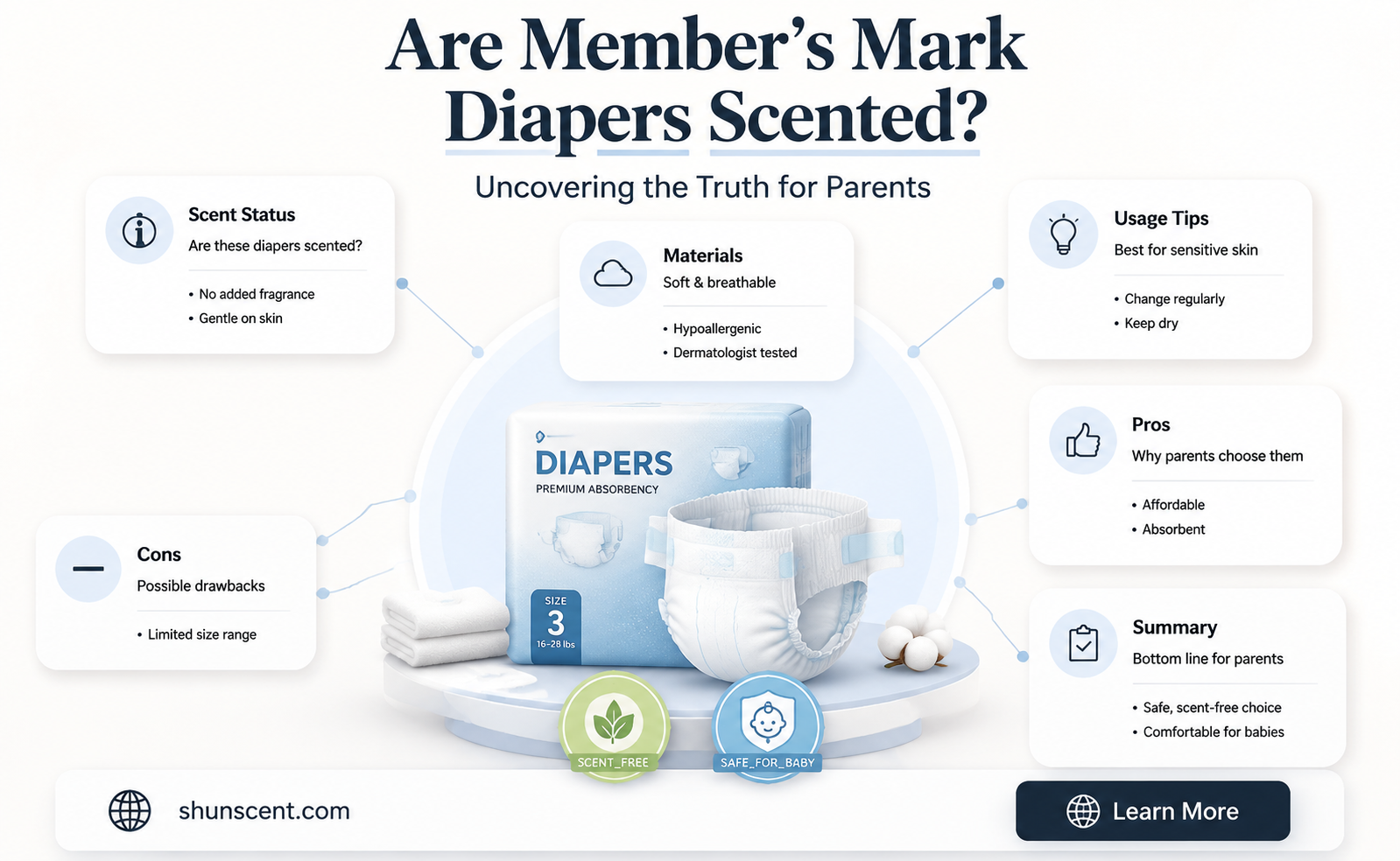 are members mark diapers scented