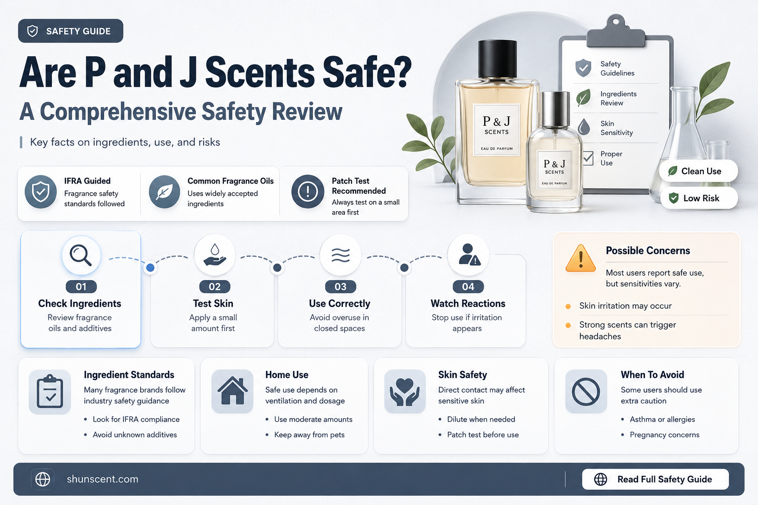 are p and j scents safe
