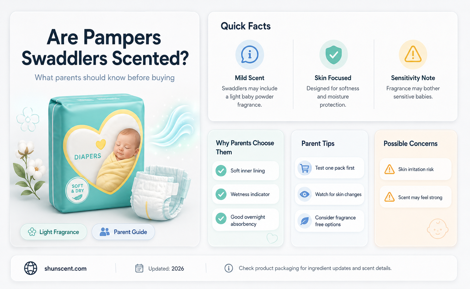 are pampers swaddlers scented