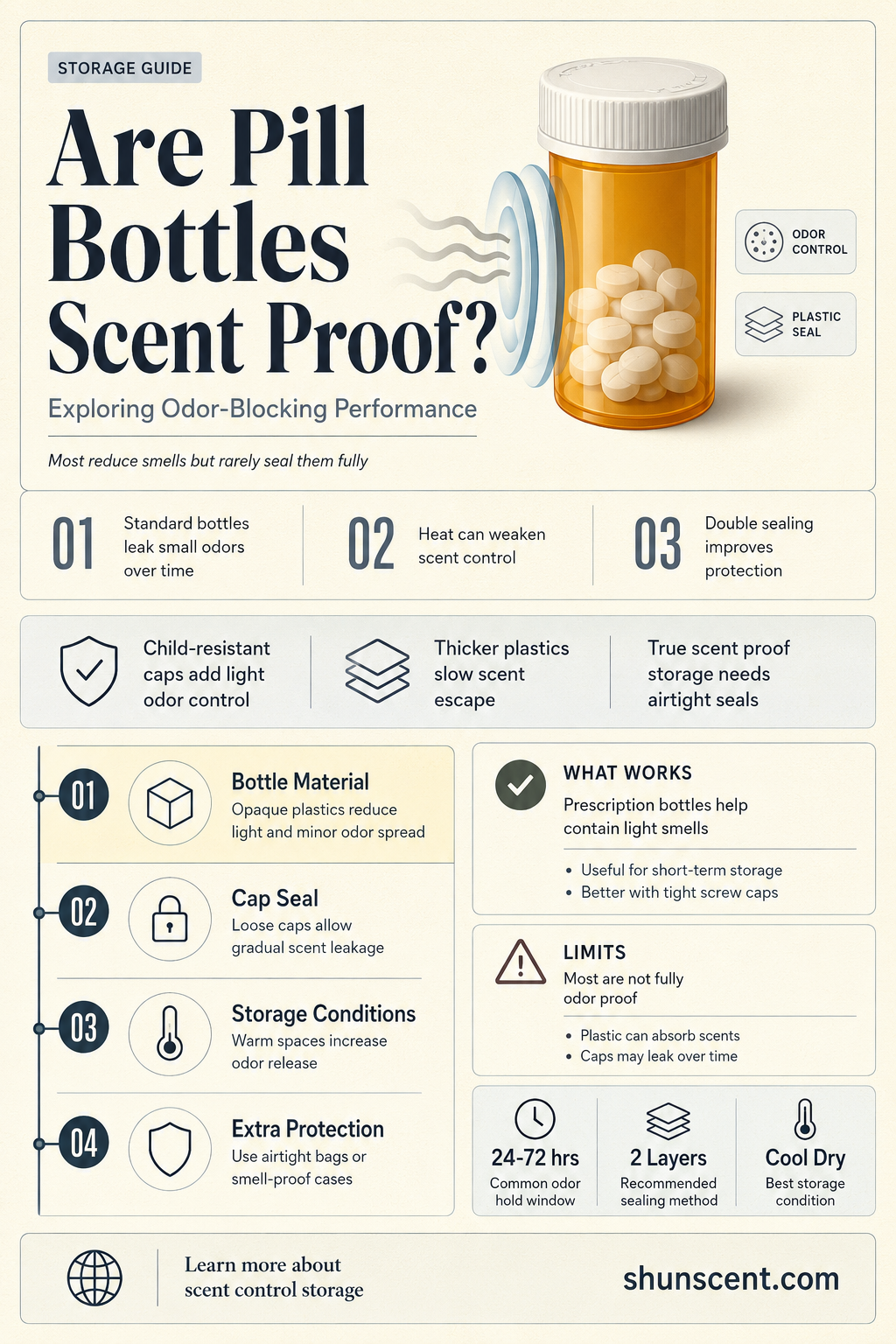 are pill bottles scent proof