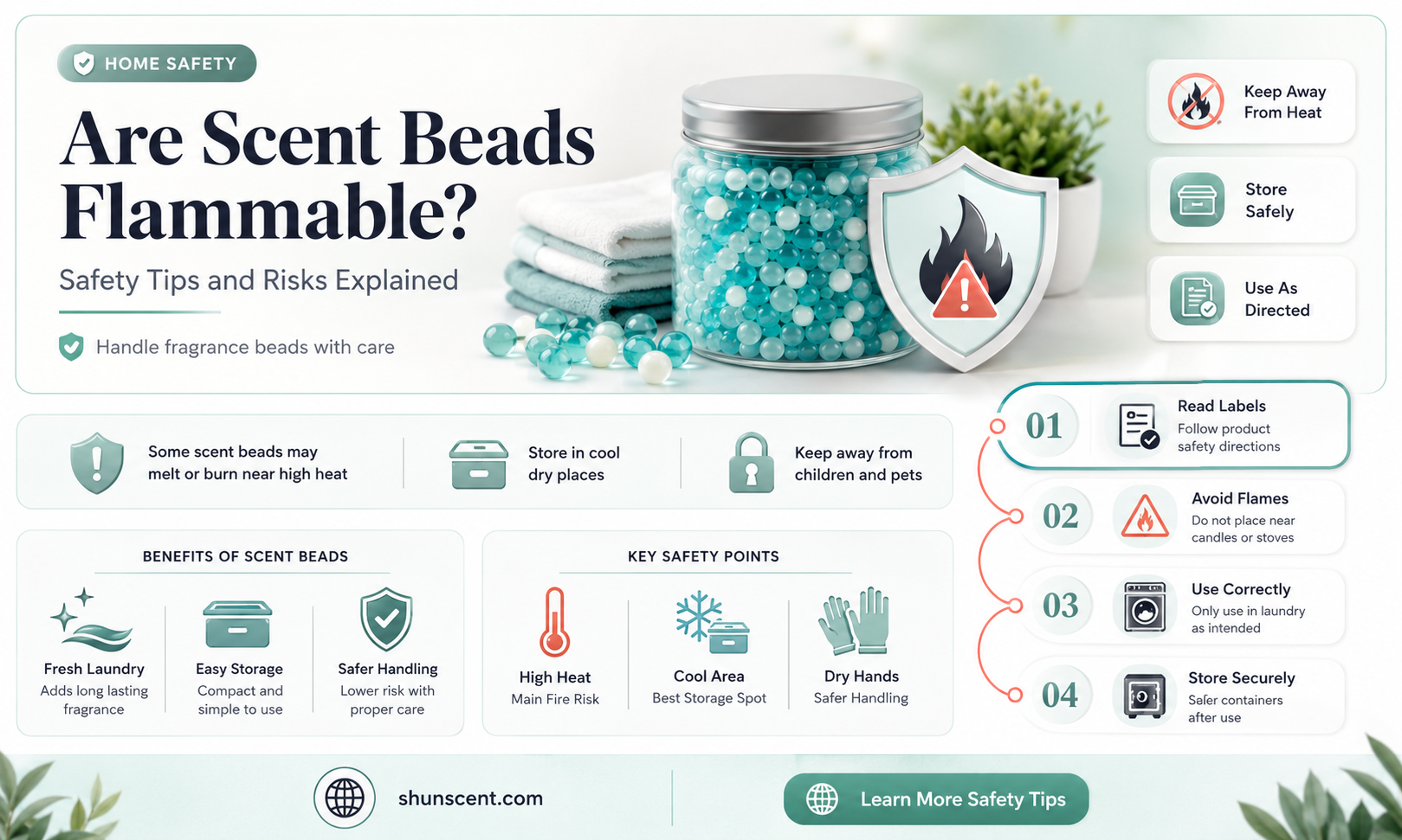 are scent beads flammable
