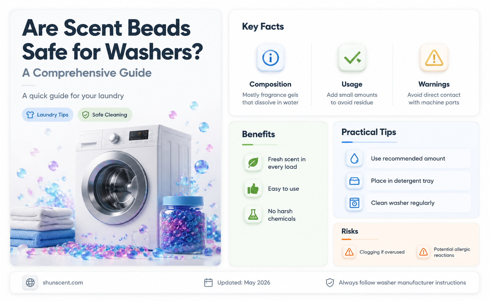 are scent beads safe for washers