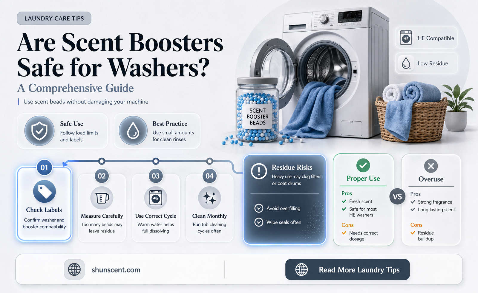 are scent boosters safe for washers