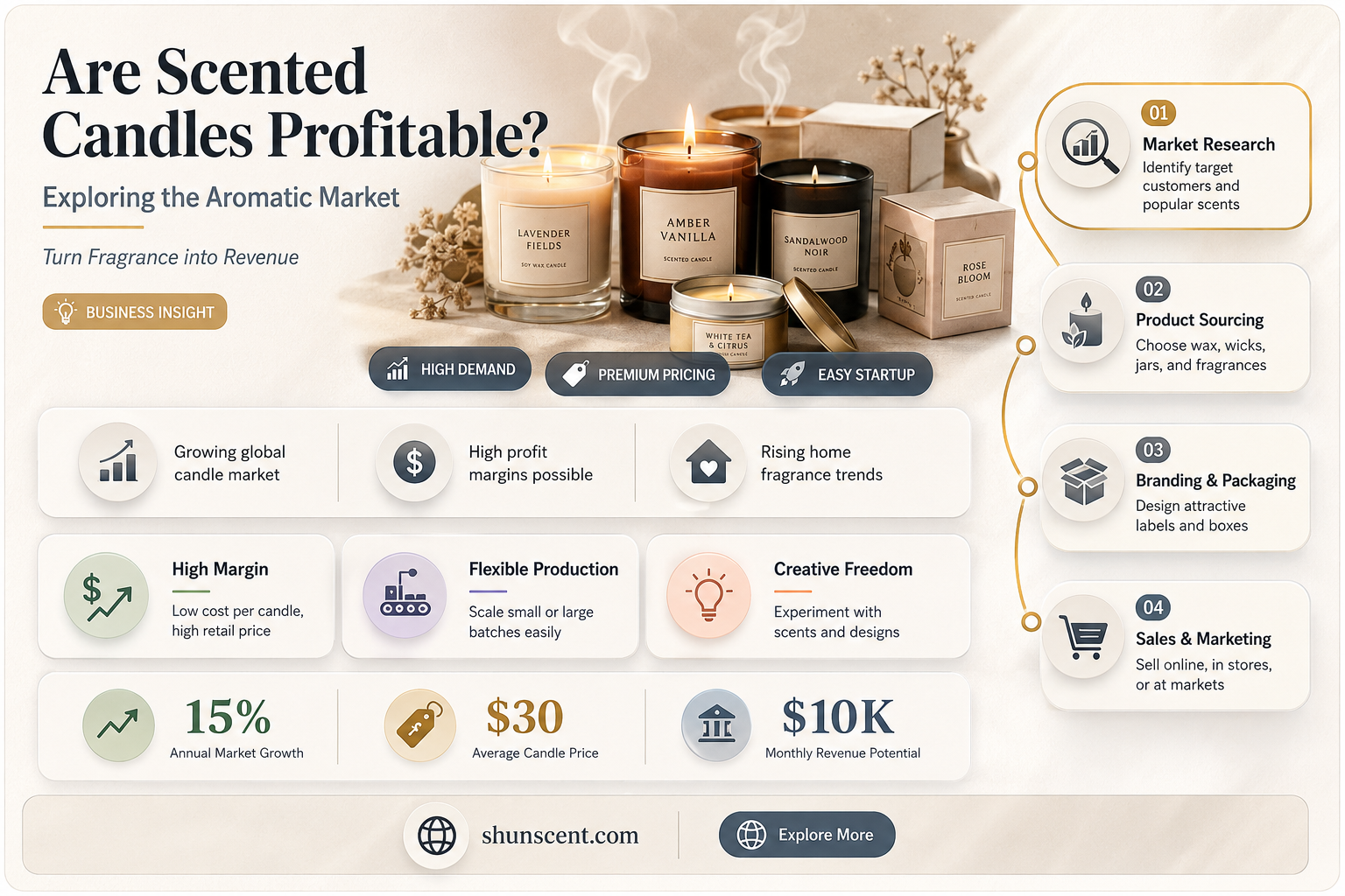 are scented candles profitable