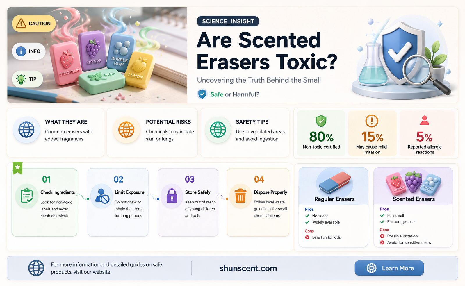 are scented erasers toxic