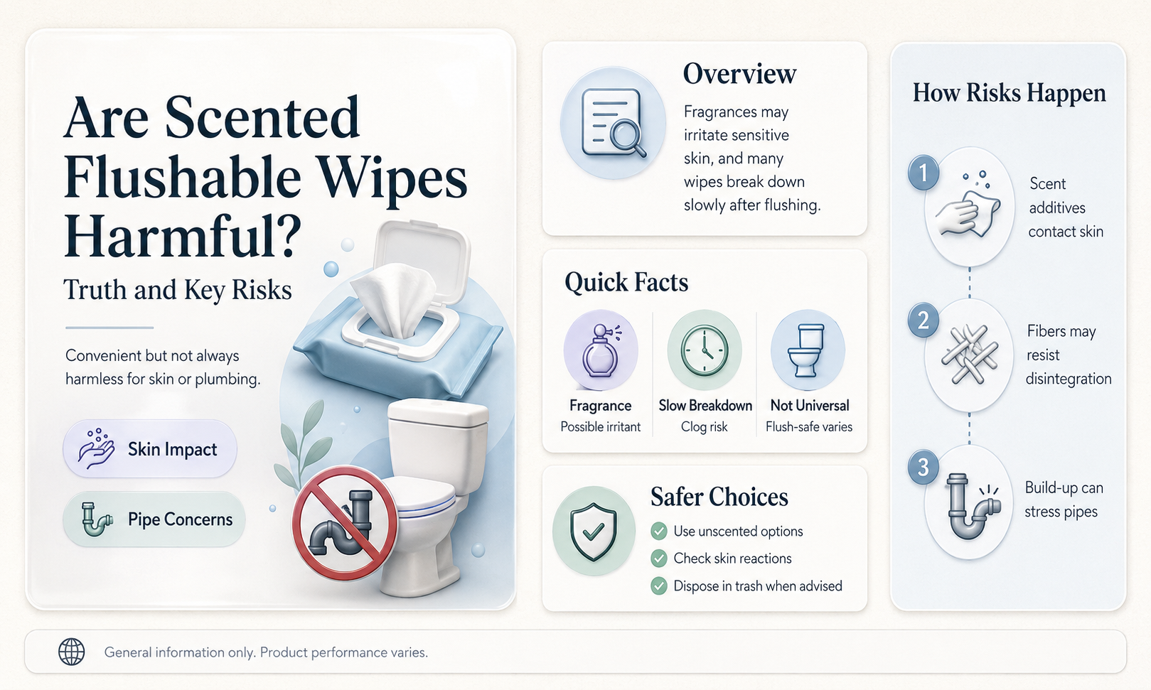 are scented flushable wipes bad