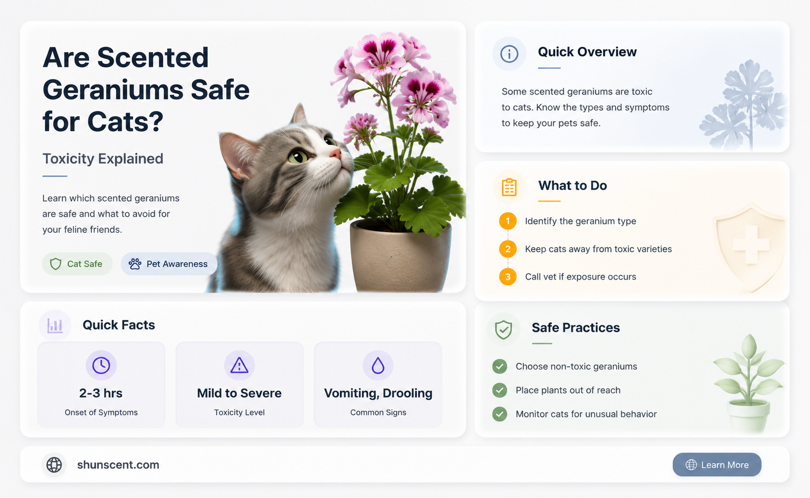 are scented geraniums poisonous to cats