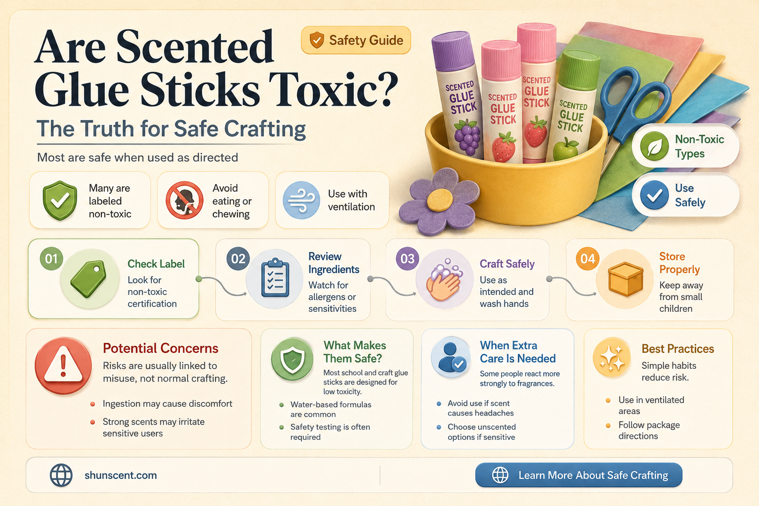 are scented glue sticks toxic