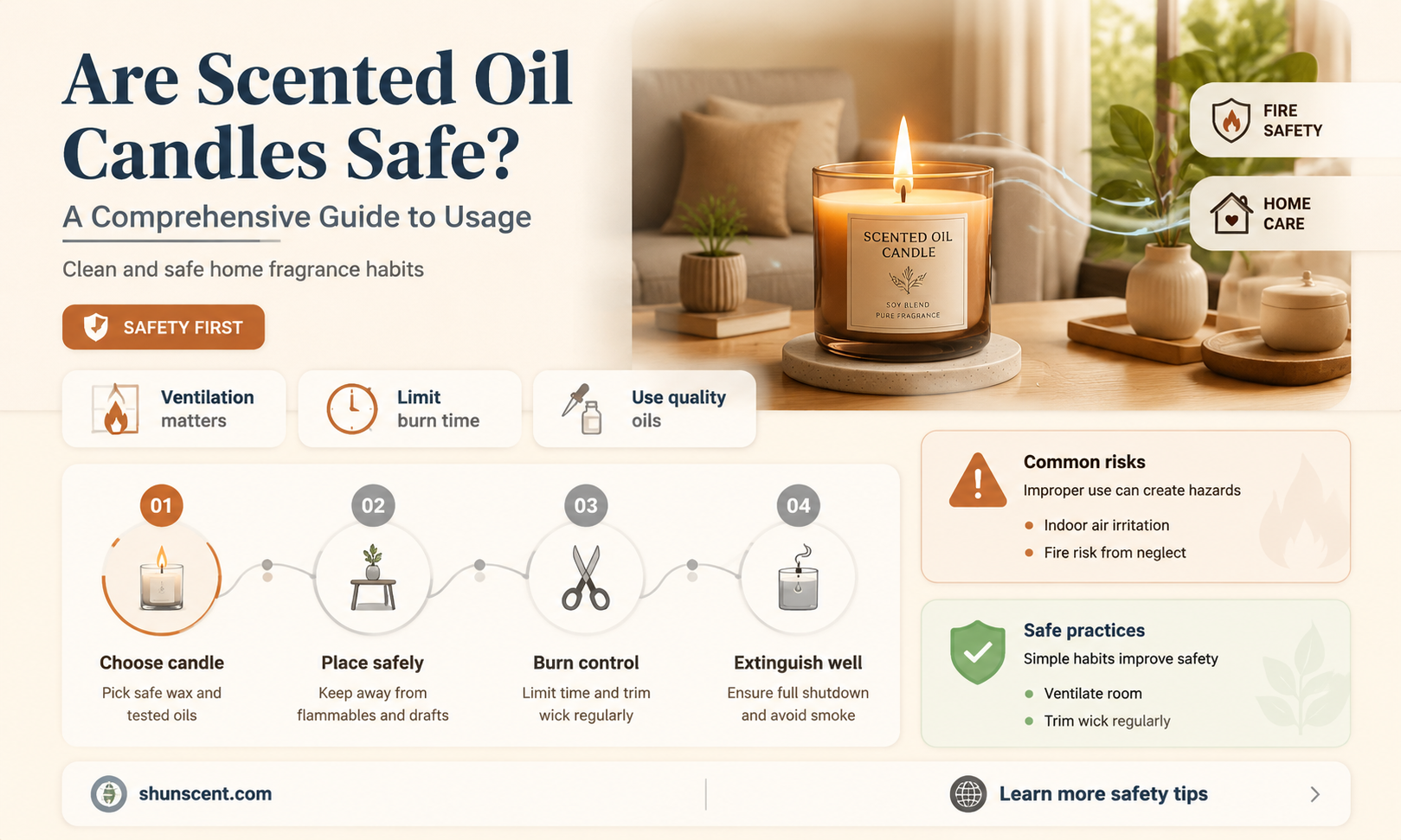 are scented oil candles safe