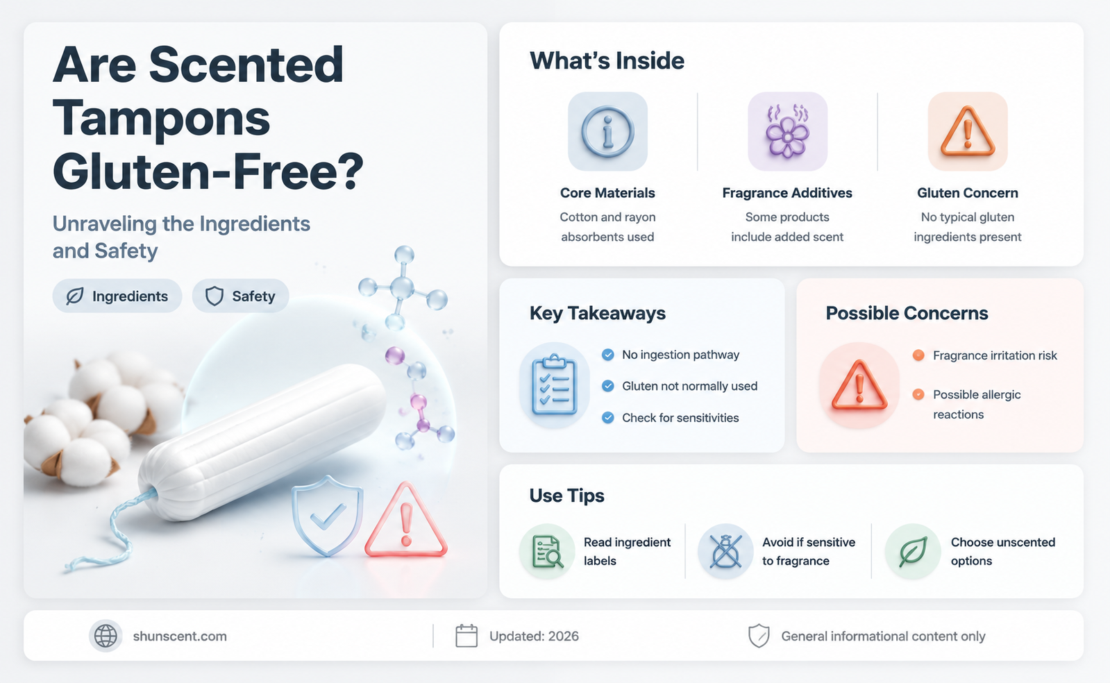 are scented tampons gluten free