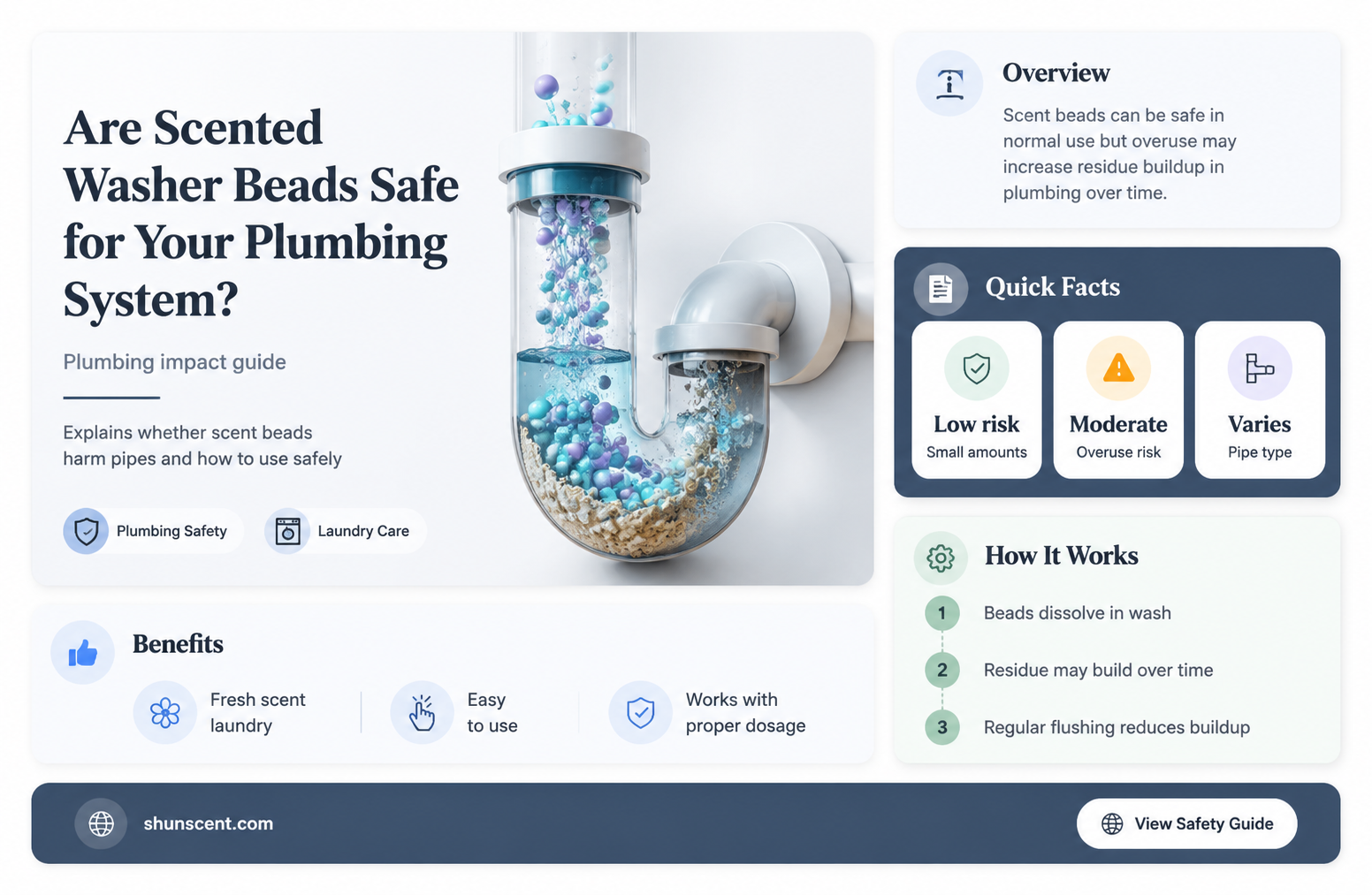 are scented washer beads safe for plumbing