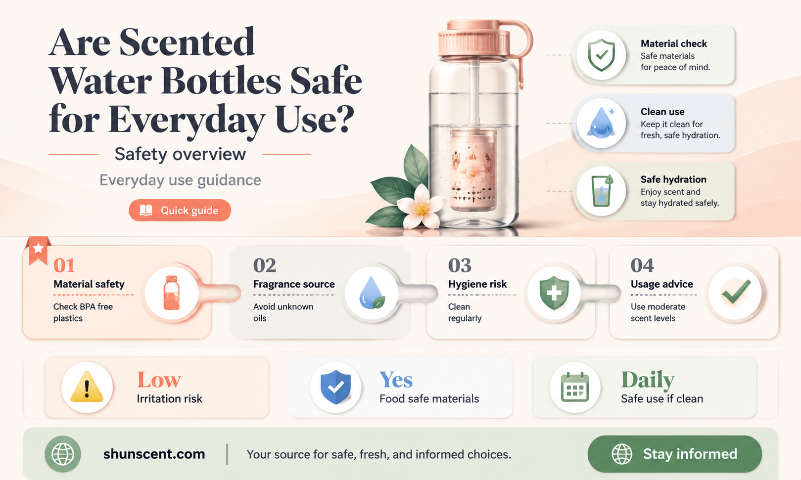 are scented water bottles safe