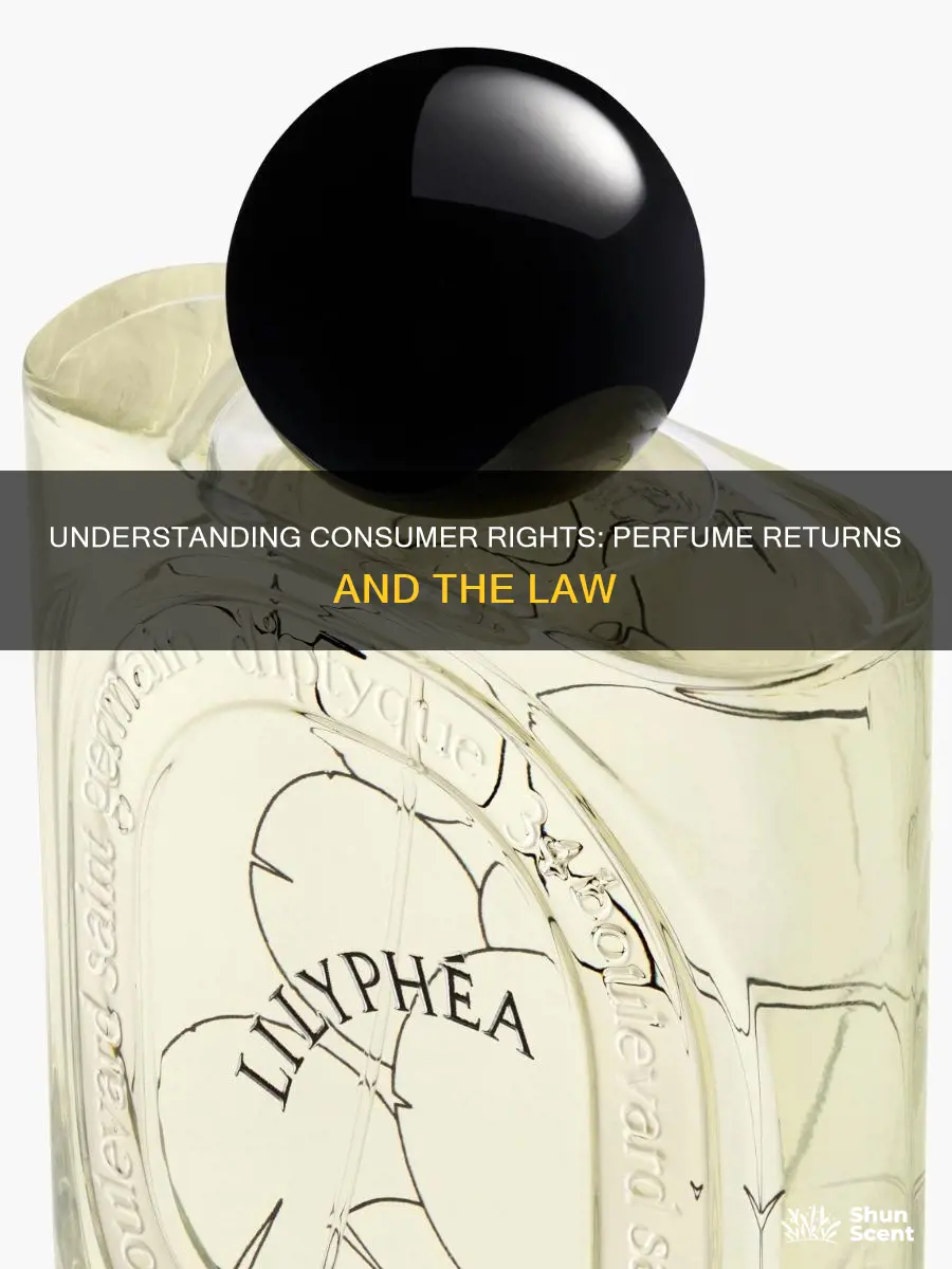 are stores required by law to allow returns for perfume