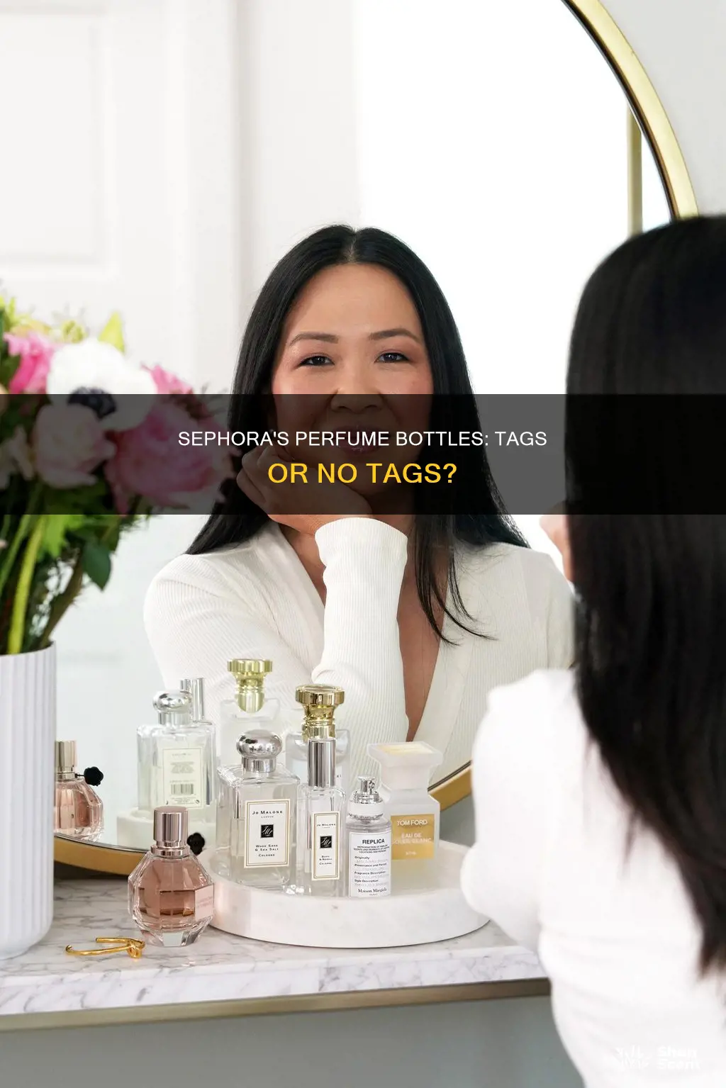 are there tags in perfume bottles at sephora