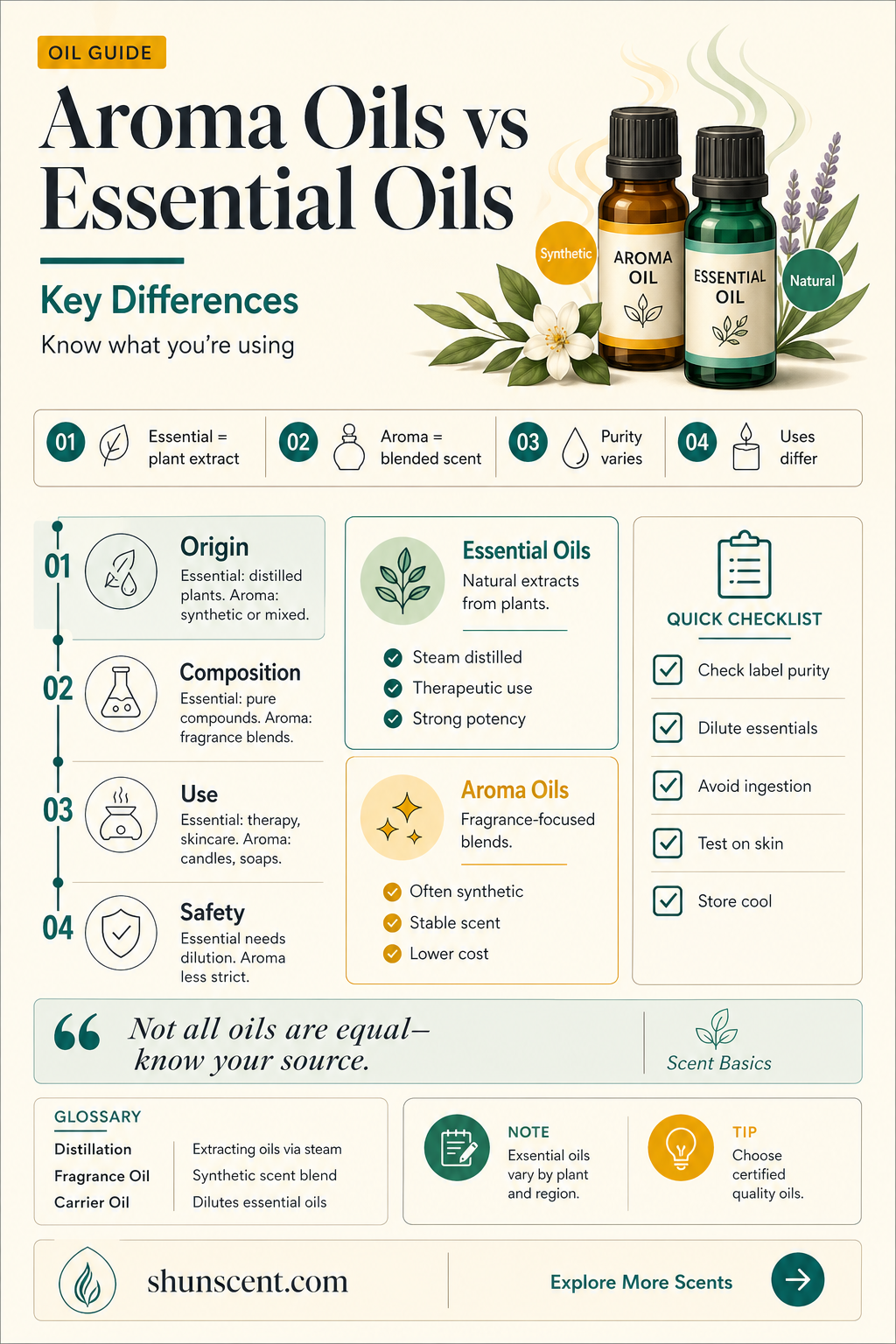 are aroma oils the same as essential oils