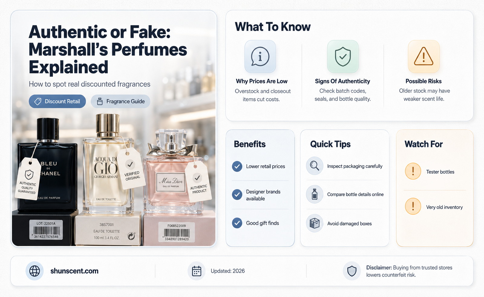 are perfumes from marshalls real