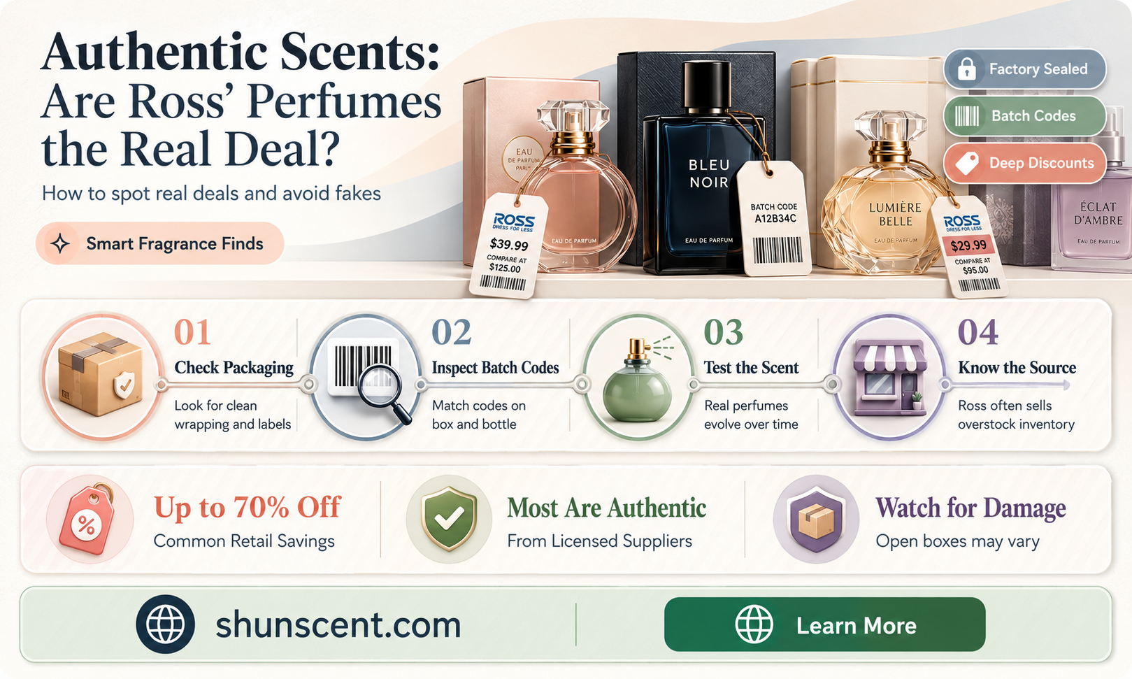 are perfumes from ross real