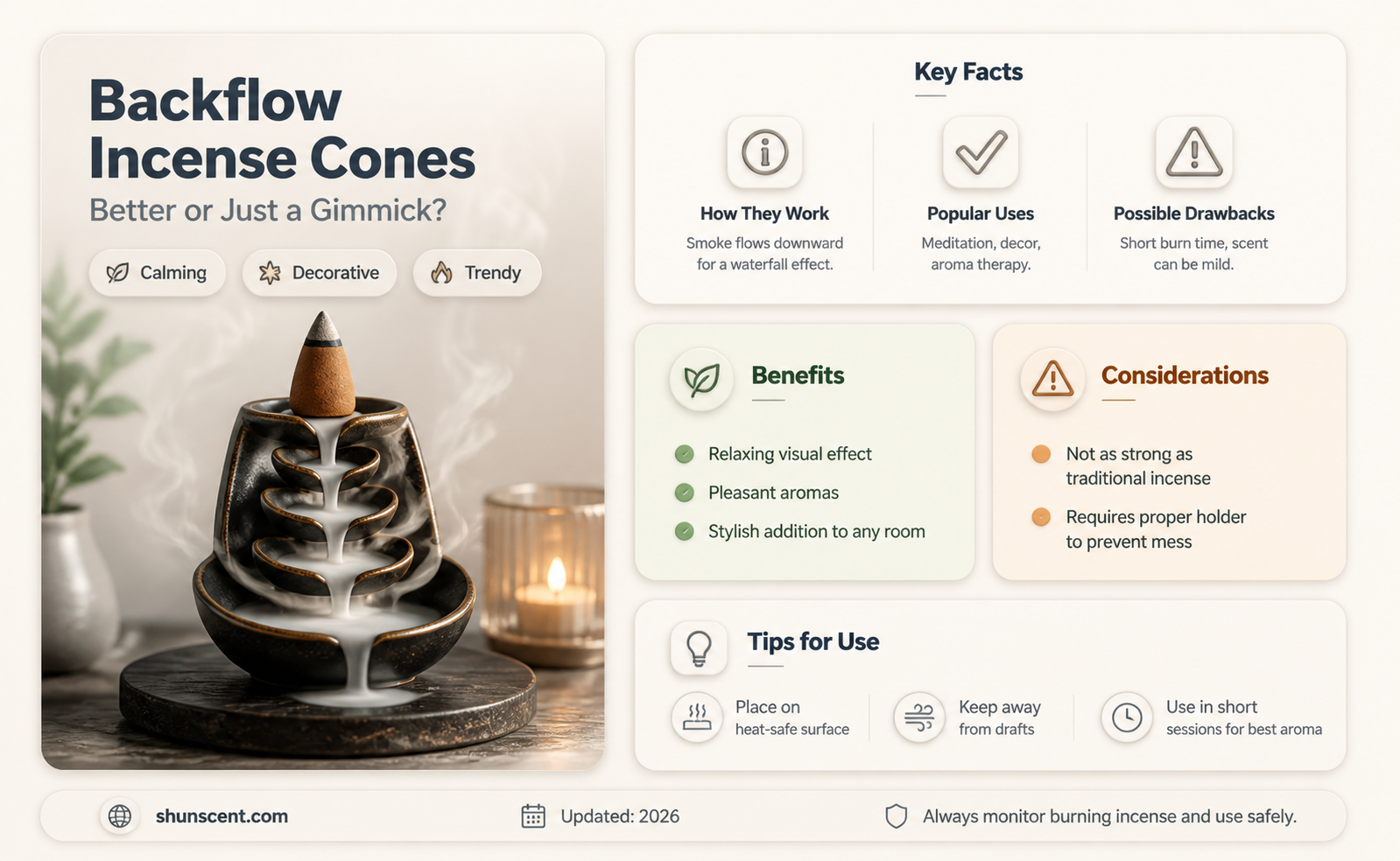 are backflow incense cones better