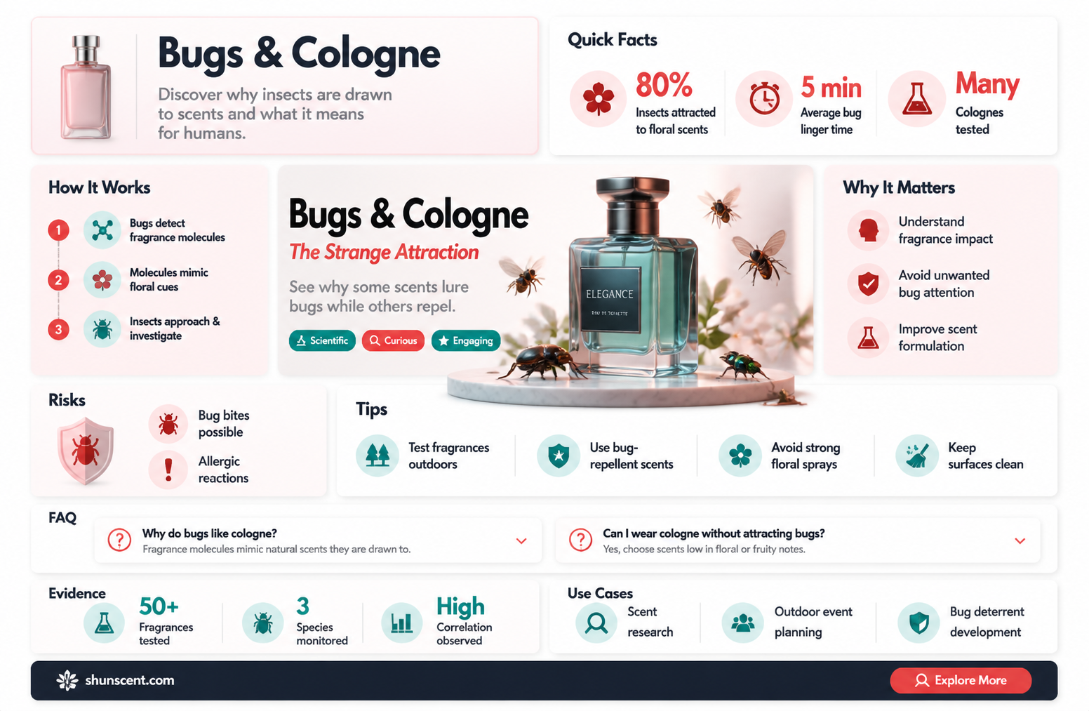 are bugs attracted to cologne