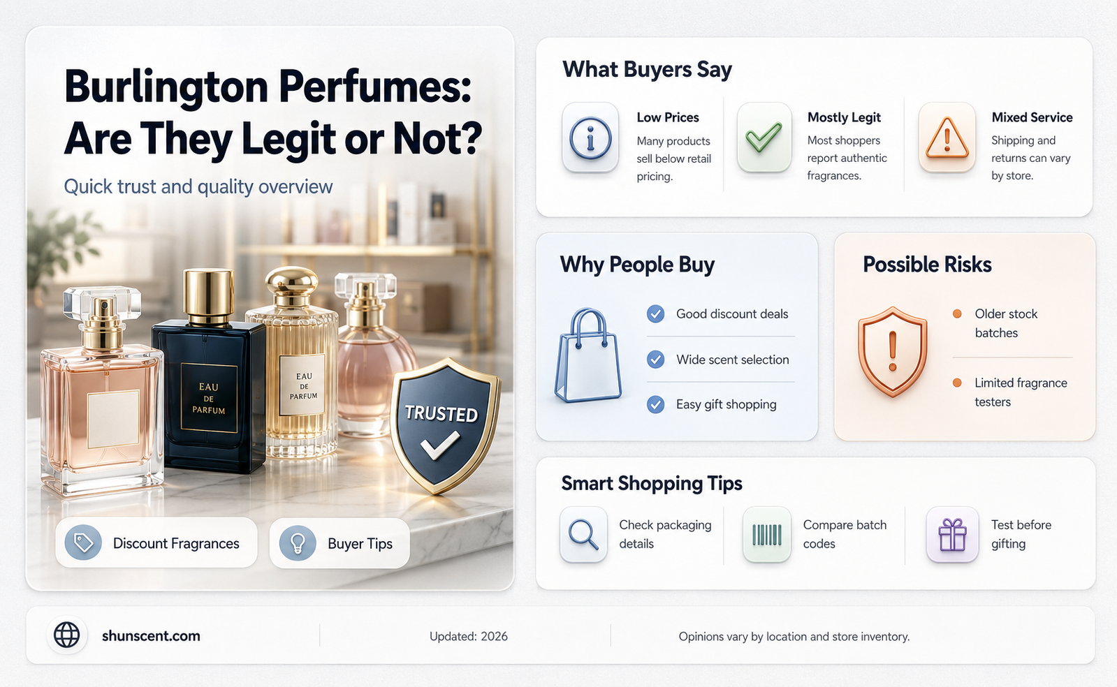 are perfumes sold in burlington authentic not expired