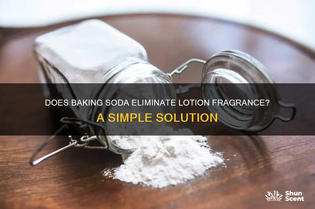 can baking soda remove lotion scent