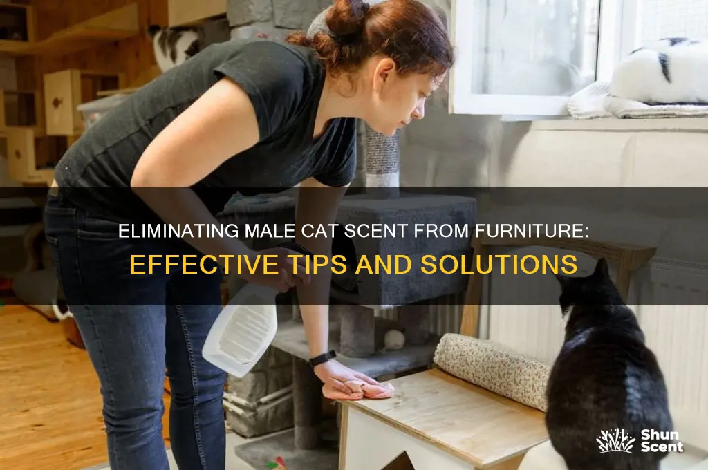 can cat male scent be remove from furniture