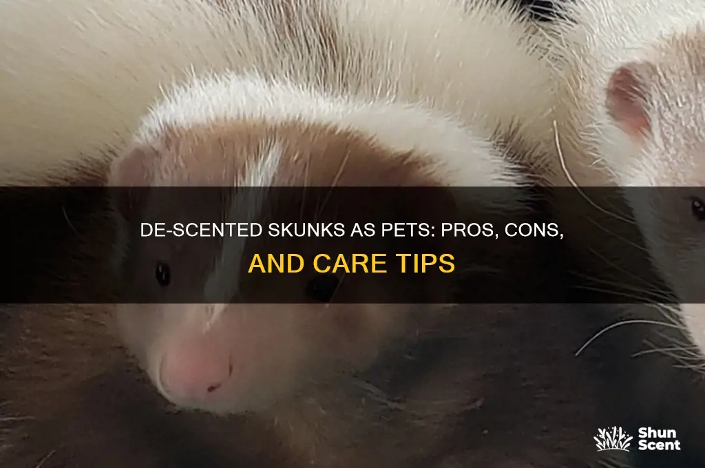 can de-scented skunks make good pets