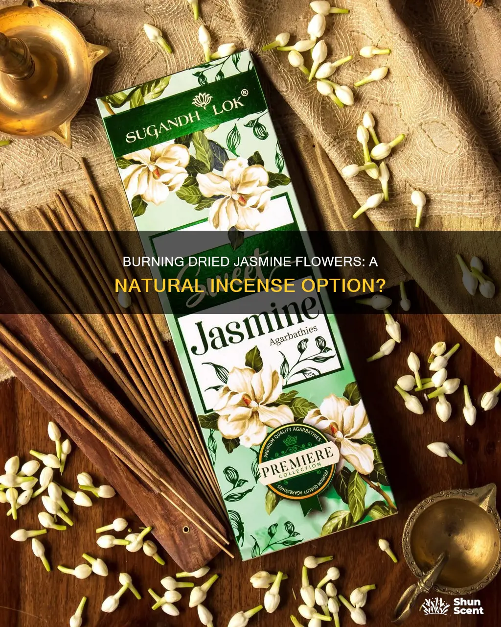 can dried jasmine flowers be burned for incense