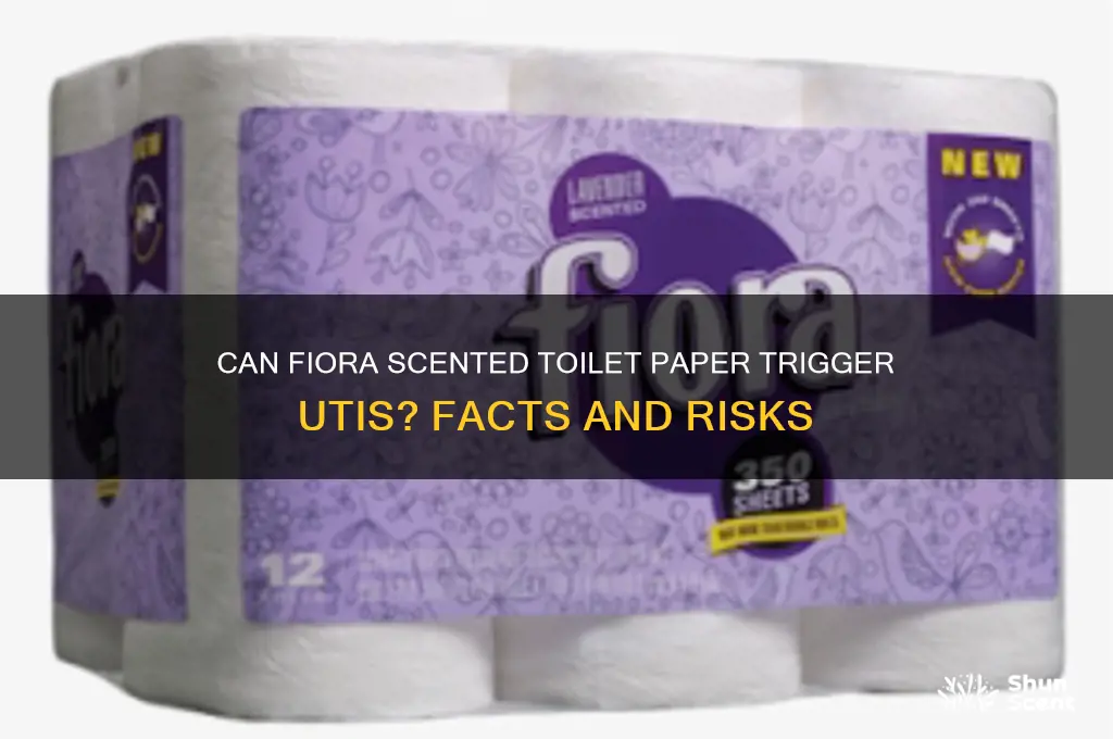 can fiora scented toliet paper cause a uti