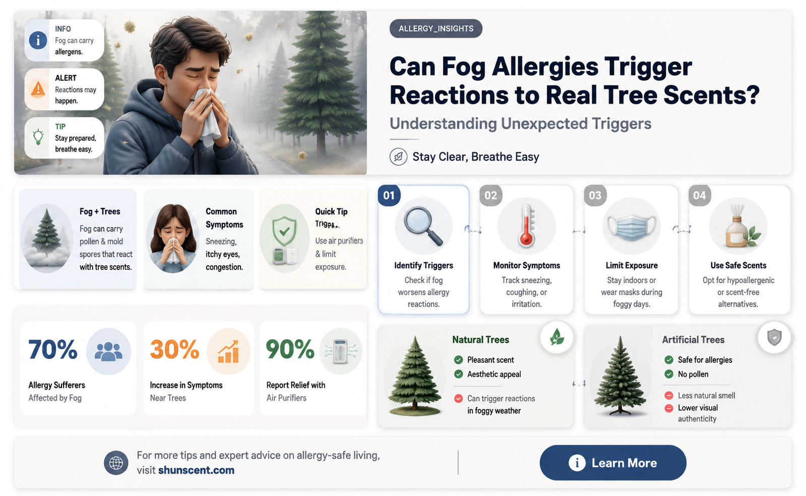 are fogs allergic to real tree scents