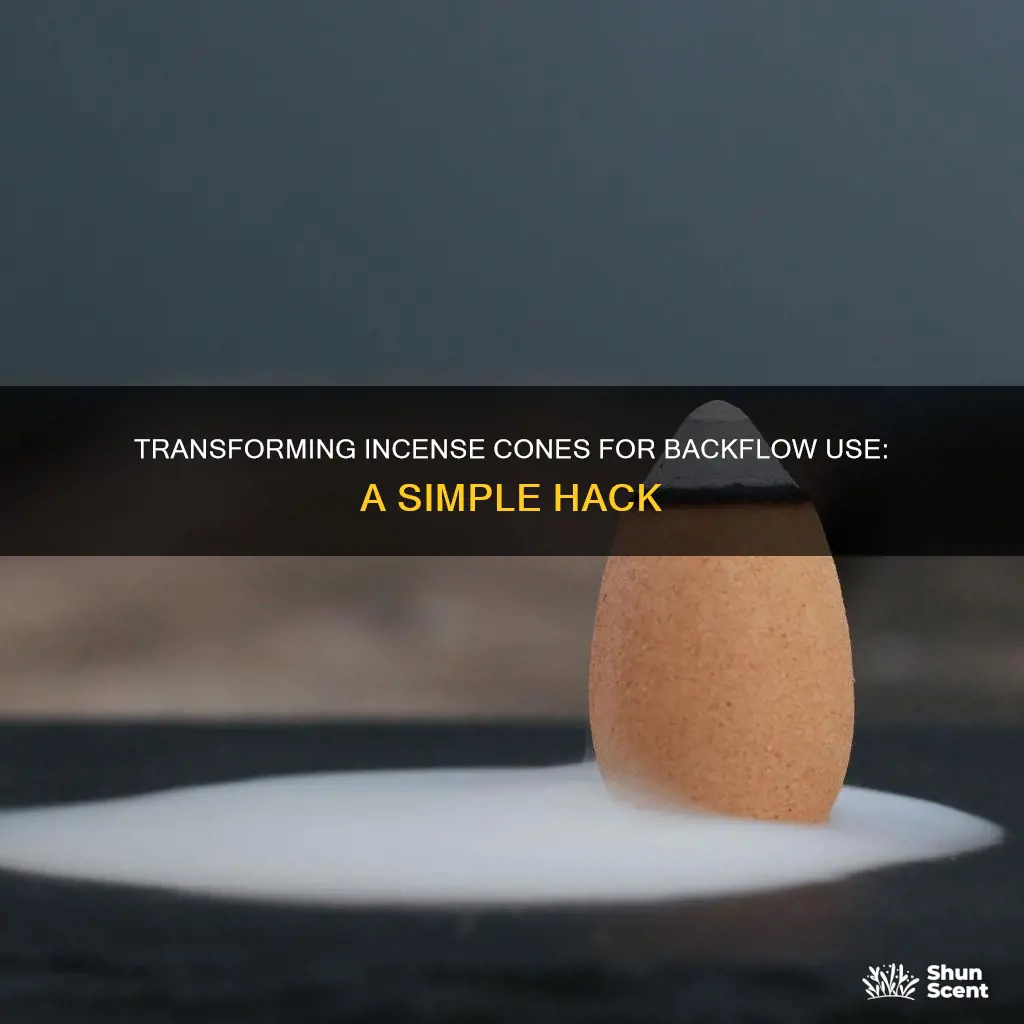 can i make an incense cone intoa backflow