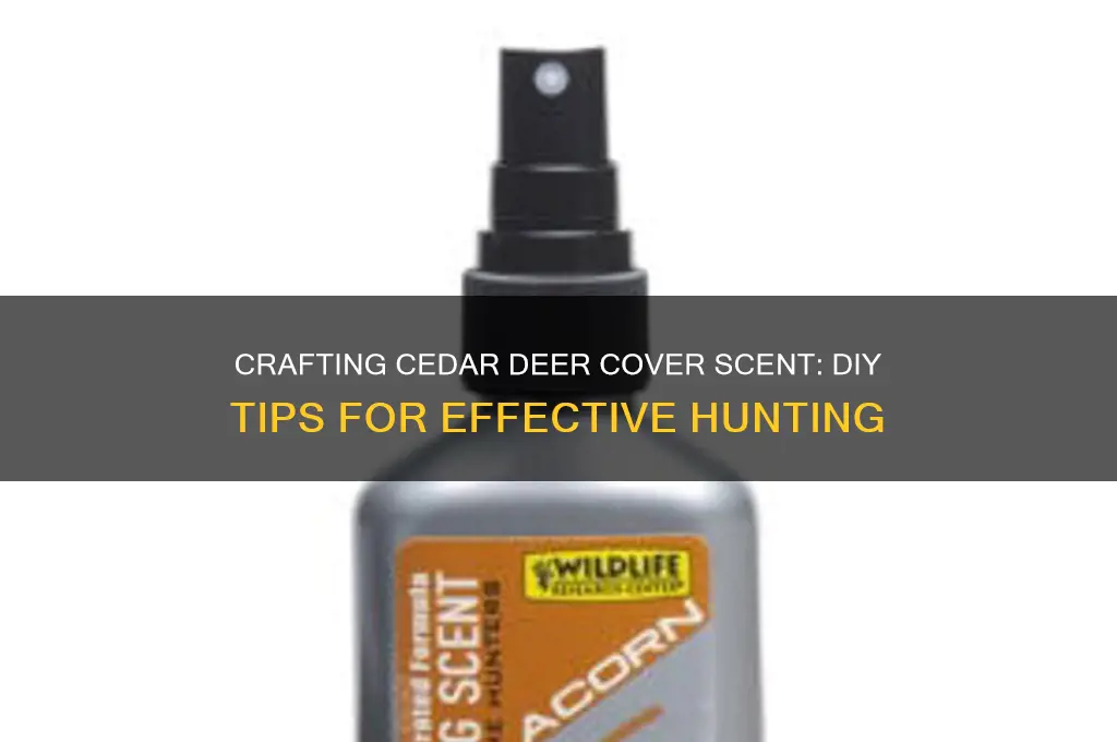 can i make cedar deer cover scent