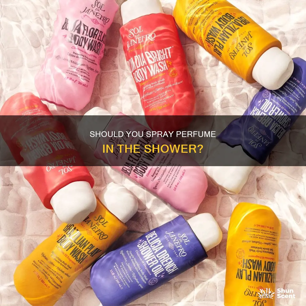 can i spray perfume in the shower