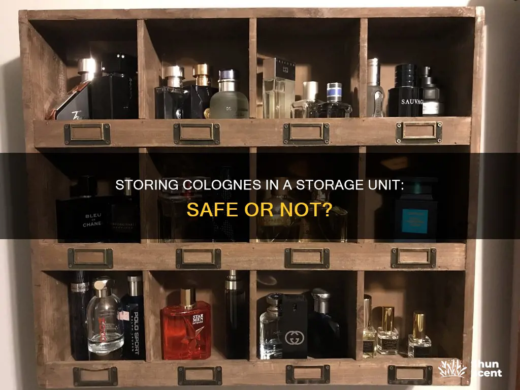 can i store colognes in a storage unit