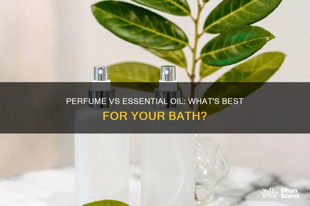 can i substitute perfume for essential oil in bath